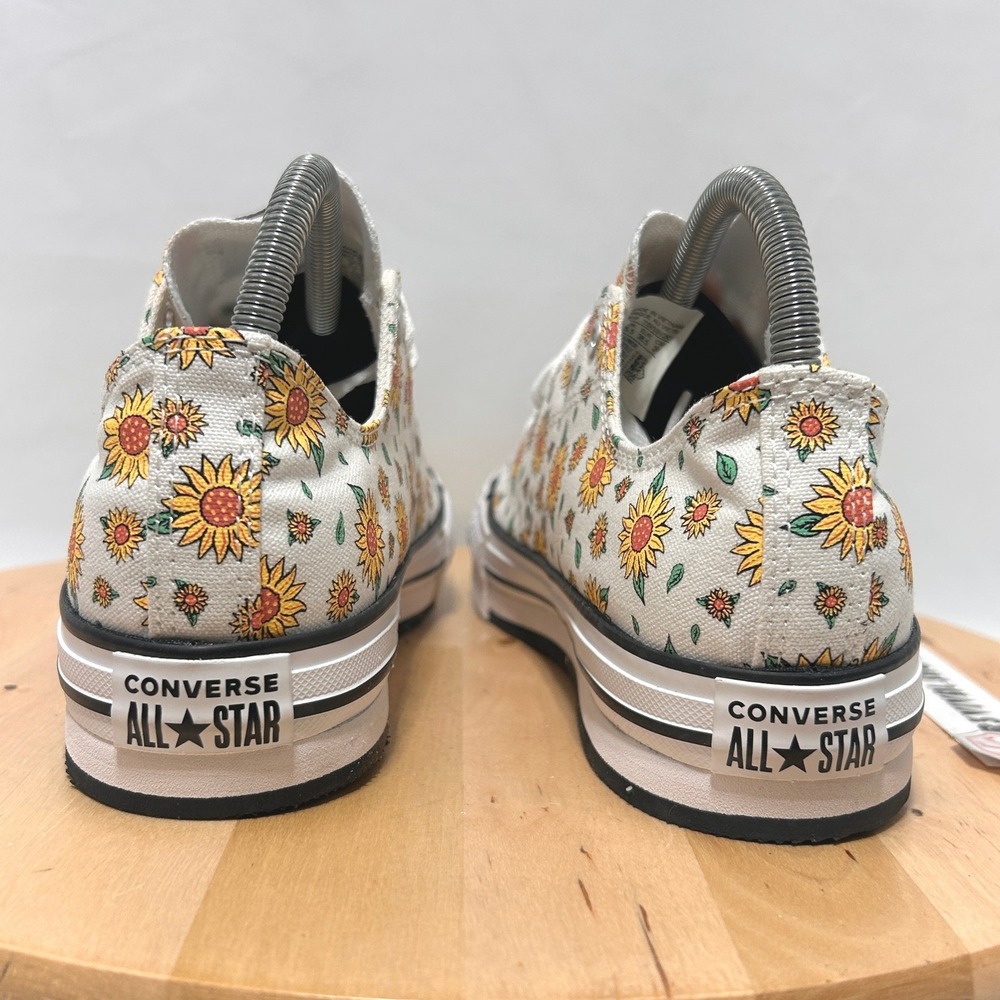 Converse Chuck Taylor All Star EVA Platform Low GS Sunflower Junior Sneakers - 6 - Picture 7 of 10